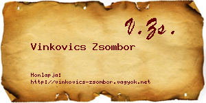 Vinkovics Zsombor névjegykártya