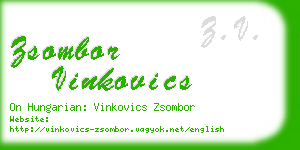 zsombor vinkovics business card